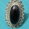 Natural Black Onyx Ring-925 Sterling Silver-Jewelry Ring-Gemstone Ring-Black Onyx Jewelry-Handmade Ring- Cabochon gift for her R0285-GS