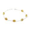 Natural Genuine Citrine Bracelet 925 Sterling Silver Gemstone Bracelet Minimalist Bracelet Adjustable Handmade Bracelet Gift For Her BR0081-GS