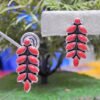 Coral Earring Stud ,925 Sterling Silver Jewelry Earring With Gemstone Coral for Girl And Women gift item handmade earring stud E0001-GS