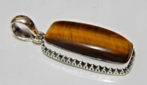 Natural Tiger's eye Pendant ,925 sterling silver pendant-silver jewelry-gemstone Tiger's eye-gift for her handmade pendantP0038-GS