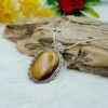 Natural Tiger' Eye Pendant Necklace 925 Sterling Silver Jewelry With Gemstone Tiger' eye necklace For Girls & Women Gift item NL0196-GS