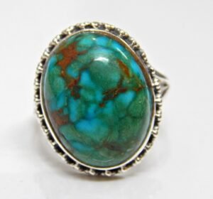 Natural Turquoise Ring 925 Sterling Silver Ring Handmade Ring Natural Turquoise Ring Gemstone Ring Gift For Her Anniversary Gift Ring R0086-GS