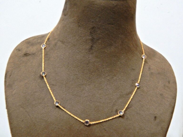 AAA+ Quality Genuine Mystic Quartz Choker Necklace-Gold plated Jewelry Necklace-Gemstone- Mystic quartz Jewelry-Handmade- Oval Faceted NL0339-GS