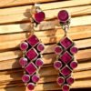 Natural Ruby Earring Stud ,925 Sterling Silver Jewelry earring with gemstone Ruby, Handmade earring, Gift for Girls & Women E0100-GS