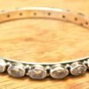 Natural Cubic zirconia bangle, Silver jewelry,925 Sterling Silver Bangle, Gift, Handmade Bangle, Gemstone Bangle-Size 2-4 B0012-GS