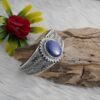 Lapis Lazuli Bangle Sterling 925 Silver Bangle Wedding Bangle Gemstone Bangle Gift For Her Silver Kada Boho Bangle , Bangle Bracelet Jewelry B0007-GS