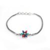 Multi Gemstones Bracelet Coral Bracelet Turquoise Bracelet Sterling 925 Silver Bracelet Wedding Bracelet Gift For Her Multi Color Bracelet BR0195-GS