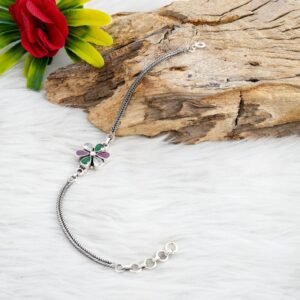 Multi Color Bracelet Ruby Bracelet Emerald Bracelet Sterling 925 Silver Bracelet Wedding Bracelet Multi Gemstones Bracelet Gift For Her BR0189-GS