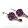 Ruby Earring Maroon Earring Sterling 925 Silver Earrings Wedding Earrings Gemstone Earrings Gift For Her Boho Earrings Natural Ruby Earring E0900-GS
