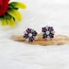Ruby Earring CZ Earring Sterling 925 Silver Earrings Wedding Earrings Gemstone Earrings Gift For Her Boho Earrings Multi Gemstones Earring E0877-GS