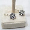 Zircon Earring Stud ,925 Sterling Silver Earring Stud, Gift, Handmade Earring, Gemstone Zircon faceted Earring Stud, Floral Earring Stud E0910-GS