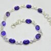Blue Zircon Bracelet In 925 Sterling Silver Bracelets ,silver jewelry bracelets, gift For Her handmade bracelet BR0170-GS