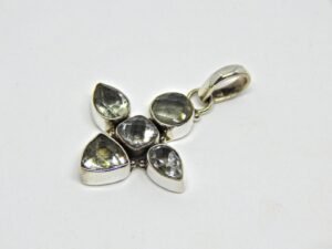 Green Amethyst Pendant In 925 Sterling Silver Pendant, Handmade With Gemstone Green Amethyst P0041-GS