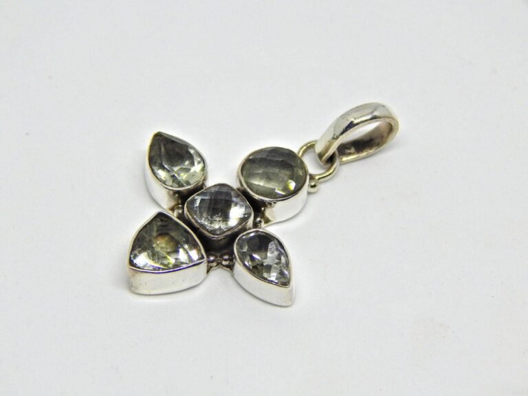 Green Amethyst Pendant In 925 Sterling Silver Pendant, Handmade With Gemstone Green Amethyst P0041-GS