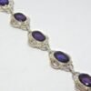 Natural Amethyst Bracelet-Silver Jewelry With Gemstone Amethyst Bracelet- For Girls & Women Gift item handmade bracelet BR0028-GS