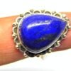 Natural Lapis Lazuli Rings very Beautifil,925 sterling Silver Jewelry ring with gemstone Lapis lazuli cabochon for Girls & women gift item R0092-GS