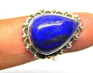 Natural Lapis Lazuli Rings very Beautifil,925 sterling Silver Jewelry ring with gemstone Lapis lazuli cabochon for Girls & women gift item R0092-GS