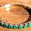 Natural Green onyx Gemstone Bangle, Silver jewelry,925 Sterling Silver Bangle, Gift, Handmade Bangle, Green onyx Gemstone Bangle-Size 2-5 B0034-GS