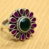 Ruby Rings Emerald Rings Sterling 925 Silver Rings Natural Multi Gemstones Rings Wedding Rings Gift For Her Boho Rings Adjustable Rings R0265-GS