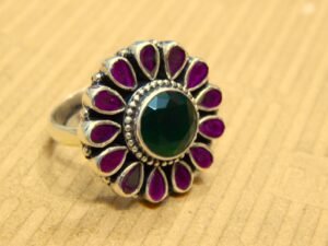 Ruby Rings Emerald Rings Sterling 925 Silver Rings Natural Multi Gemstones Rings Wedding Rings Gift For Her Boho Rings Adjustable Rings R0265-GS