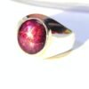 Natural Star Ruby Rings 925 Sterling Silver Jewelry ring with gemstone Star Ruby Cabochon ,Gift for her, Men And Boy Also R0158-GS