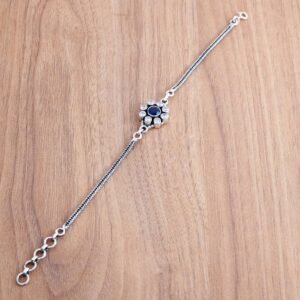 Sapphire Bracelet CZ Bracelet Sterling 925 Silver Bracelet Wedding Bracelet Gemstones Bracelet Gift For Her Chain Bracelet Boho Bracelet BR0184-GS
