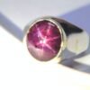 Natural Star Ruby Rings 925 Sterling Silver Jewelry ring with gemstone Star Ruby Oval Cabochon Ring Gift for her Men And Boy Also R0157-GS