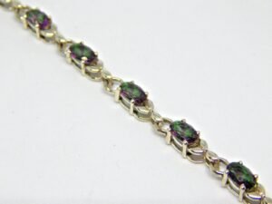 Mystic Quartz bracelet-925 Sterling Silver-Jewelry bracelet-Gemstone- Mystic quartz Jewelry-Handmade-Faceted BR0098-GS