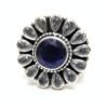 Natural Cubic zirconia blue onyx Ring 925 sterling Silver Jewelry Adjustable Ring Handmade Ring Wedding Ring Gift For Girl & Woman R0289-GS