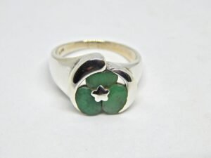 Natural Emerald Rings Emerald Rings, 925 Sterling Silver Jewelry ring with gemstone emerald faceted for Girls & women gift item R0232-GS