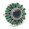 Natural Green onyx Ring 925 sterling Silver Jewelry, Adjustable Ring, Handmade Ring , Wedding Ring, Gift For Girl & Woman , Gift Item R0287-GS