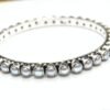 Natural Fresh water pearl Bangle, Silver jewelry,925 Sterling Silver Bangle, Gift, Handmade Bangle, Gemstone Bangle-Size 2-6 B0048-GS