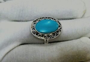 Natural Turquoise Ring 925 Sterling Silver Ring Handmade Ring Natural Turquoise Ring Gemstone Ring Gift For Her Anniversary Gift Ring R0101-GS