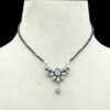 Natural White CZ Necklace Sterling 925 Silver Necklace Gift For Her Wedding Necklace Mangalsutra Necklace Pendant Gemstone Necklace NL0218-GS