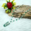 Green Emerald Minimalist Necklace Sterling 925 Silver Choker Necklace Wedding Necklace Gift For Her Natural Gemstones Necklace Jewelry NL0201-GS