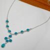Turquoise necklace 925 Sterling silver jewelry Turquoise gemstone handmade necklace women necklace gift for her NL0144-GS