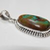 Natural Turquoise Pendant -925 Sterling Silver Jewelry- Gemstone Turquoise-Cabochon Handmade Pendant- For Girls & Women Gift Pendant P0028-GS