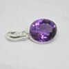 Natural Amethyst Pendant-925 Sterling Silver, Bezel Pendant, Amethyst pendant, handmade pendant, silver pendant ,art deco pendant, gift item P0043-GS