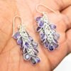Amethyst Grapes bunch Earring 925 Sterling Silver Jewelry earring with gemstone Amethyst Earring faceted for Girls & Women gift for her E0561-GS