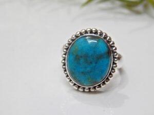 Natural Turquoise Ring 925 Sterling Silver Ring Handmade Ring Natural Turquoise Ring Gemstone Ring Gift For Her Anniversary Gift Ring R0076-GS