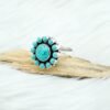 Natural Turquoise Ring Sterling Silver Ring for Women Blue Turquoise Gemstone Jewelry Turquoise Ring handmade ring Adjustable Ring R0134-GS