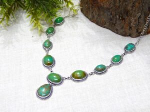 Turquoise necklace 925 Sterling silver jewelry Natural Blue Turquoise gemstone handmade necklace women necklace gift for her Adjustable NL0120-GS