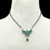 Natural Green Emerald Necklace Sterling 925 Silver Necklace Gift For Her Wedding Necklace Mangalsutra Necklace Pendant Gemstone Necklace NL0219-GS
