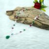 Multi Color Necklace Sterling 925 Silver Necklace Emerald Necklace Ruby Necklace Wedding Necklace Gift For Her Natural Gemstone Necklace NL0208-GS