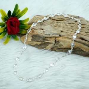 CZ Minimalist Necklace Sterling 925 Silver Necklace CZ Necklace Wedding Necklace Gift For Her Natural Gemstones Necklace Jewelry NL0162-GS