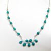 Turquoise necklace 925 Sterling silver jewelry Turquoise gemstone handmade necklace women necklace gift for her NL0141-GS