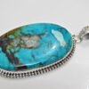 Natural Turquoise Pendant -925 Sterling Silver Jewelry- Gemstone Turquoise-Cabochon Handmade Pendant- For Girls & Women Gift Pendant P0032-GS
