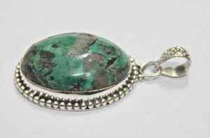 Natural Turquoise Pendant -925 Sterling Silver Jewelry- Gemstone Turquoise-Cabochon Handmade Pendant- For Girls & Women Gift Pendant P0029-GS