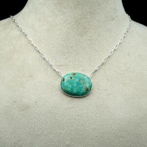 Turquoise necklace 925 Sterling silver jewelry Turquoise gemstone handmade necklace women necklace gift for her NL0088-GS