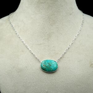 Turquoise necklace 925 Sterling silver jewelry Turquoise gemstone handmade necklace women necklace gift for her NL0087-GS